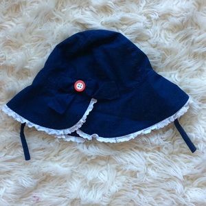 5/$25 Janie and Jack navy bucket sun hat 12-24 mo